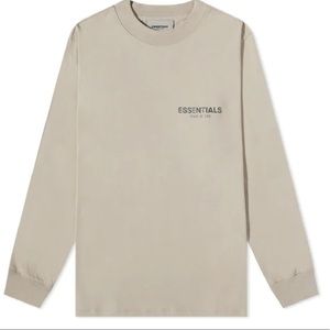Fear of God Essentials Beige Long Sleeve Tee
